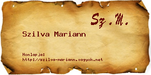 Szilva Mariann névjegykártya